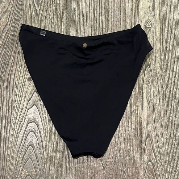 NWOT Victoria’s Secret High Waisted Bikini Bottom Full Coverage Black Size M - Picture 3 of 3